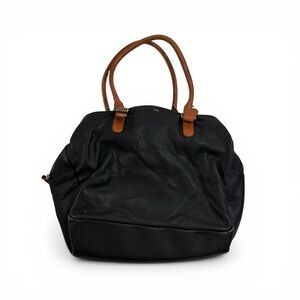 Mark & Graham Brooklyn Carryall Black Leather Shoulder Bag Pebbled